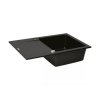 OLTENS Gravan zlewozmywak granitowy 1-komorowy z krótkim ociekaczem 79x50 cm czarny mat 72100300
